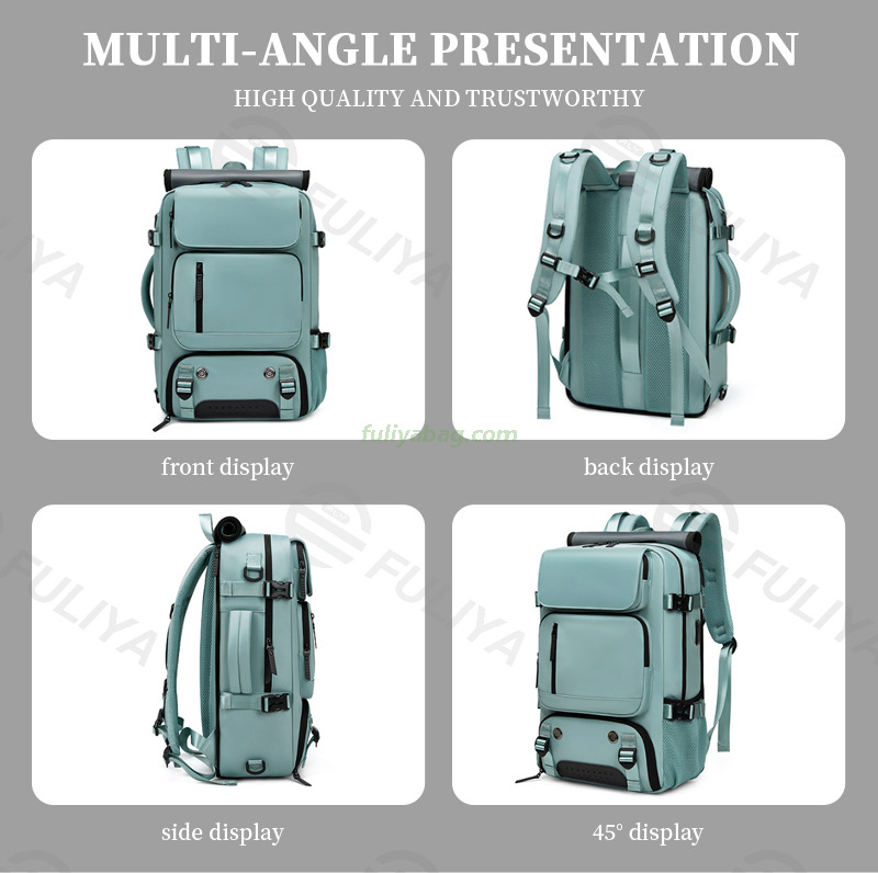 Custom Multi-Functional Vacuum Compression Business Trip Computer Laptop Backpack Waterproof Travel Backpack