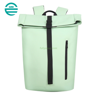 Custom Waterproof Travel Rolltop Notebook Shoulder Backpack Large Capacity College Students Laptop Backpack