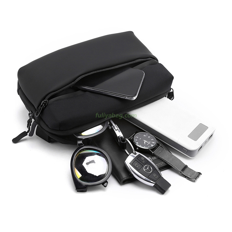 Custom Logo Adjustable Strap Small Crossbody Fanny Pack Pouch Trendy Chest Bag Sports Outdoor Travel Mens Waist Bag