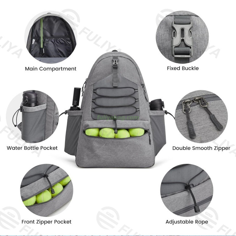 Customized Waterproof Duffel Shoulder Purse Padel Racket Backpack Pickleball Tennis Racket Bag With Shoe Compartment