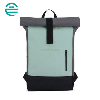 Fashion Outdoor Rolltop Backpack Waterproof Lightweight Roll Up Daypack Bag Student Laptop Backpack for Men Women