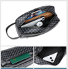 Custom PU Leather Business Bag Luxury Handbag Wrist Bag Waterproof Wear-Resistant Geometric Design Men Clutch Bag