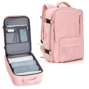 Large Capacity Shoe Compartment Luggage Backpack Rucksack Waterproof Casual Travel Laptop Backpack With USB Charging