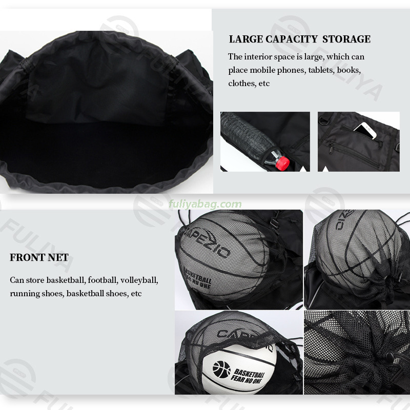 Multi-function Big Capacity Outdoor Travel Sport Training Bags Portable Soccer Ball Basketball Drawstring Backpack