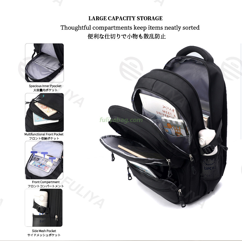 Fashion Large Capacity Waterproof Boys' Backpack Wear Resistant Student Backpack Schoolbags Teens Trolley Bags With Wheel