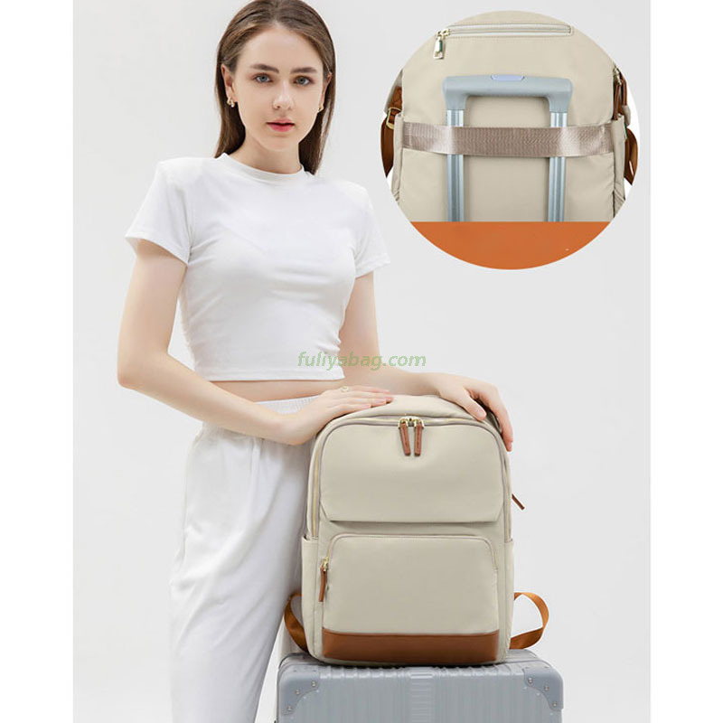 Custom 15.6 Inch Laptop Carrying Bag Leisure Travel Daily Use Shopping Backpack Large Capacity Luxury Women's Backpack