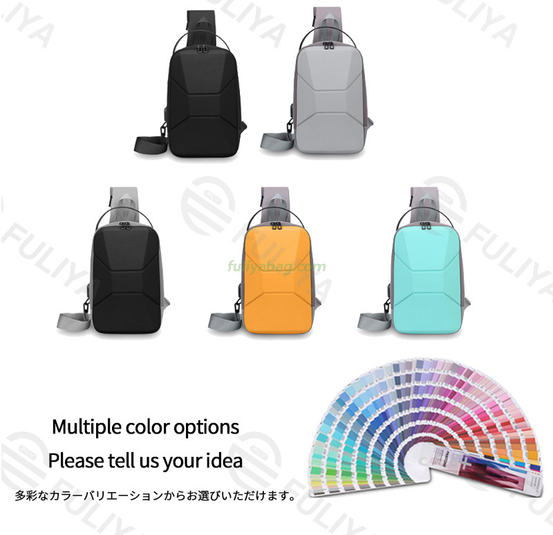 Multi-Functional Anti-Theft Outdoor Waist Crossbody Bag Men's Large Capacity Hard-Shell Chest Bag for Travel Office Use