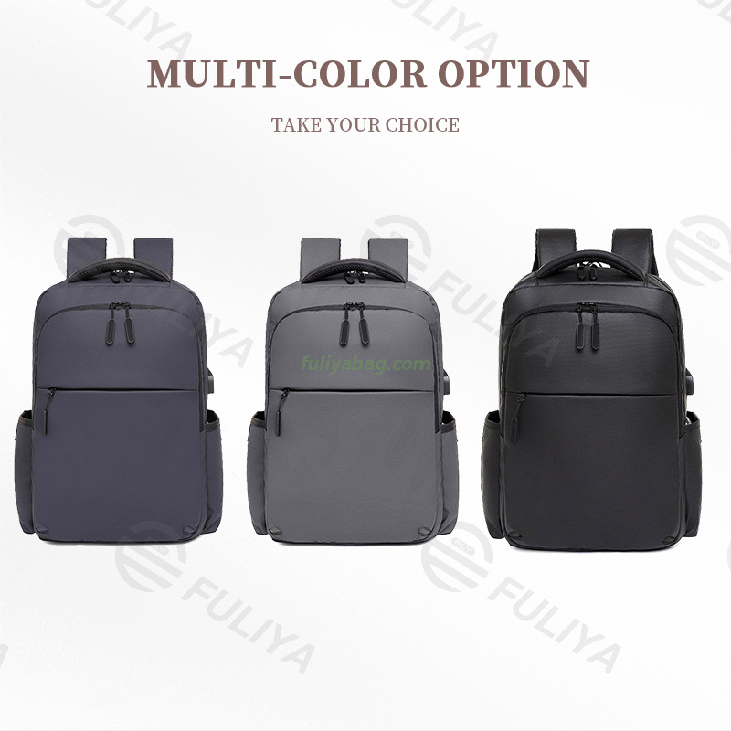Factory Outlet Unisex Backpack Activities Waterproof College Outdoor Black 17 Inch Laptop Bags With USB Charging Port