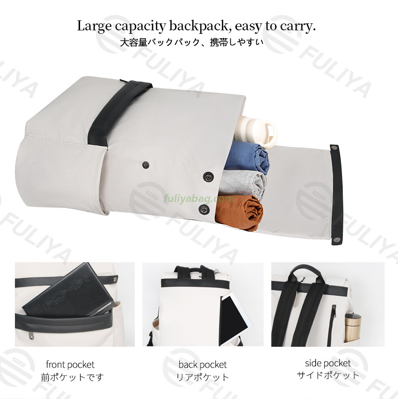 Customized Backpack Simple Fashionable Casual College Middle School Style Zipper Student Waterproof Backpack