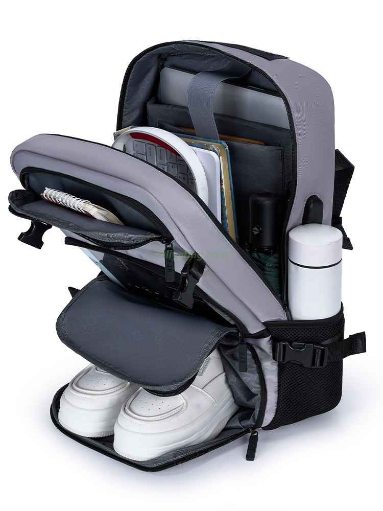 USB Interface Waterproof Dry and Wet Separation Backpack Outdoor Travel Gym Laptop Backpack With Shoe Compartment