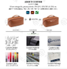 Women Beauty Cosmetic Bag Portability Travel Makeup Brush Bag PU Leather Waterproof Toiletries Storage Bag With Handle