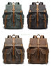 Custom Vintage Large Capacity Student Rucksack Waterproof Canvas Outdoor Daypack Sports Travel Hiking Backpack