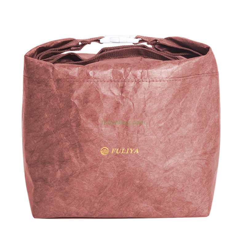 Custom Eco-Friendly Folding Food Pouch Reusable Leak-Proof Cooler Bag Tyvek Insulated Lunch Bag for Work School Picnic