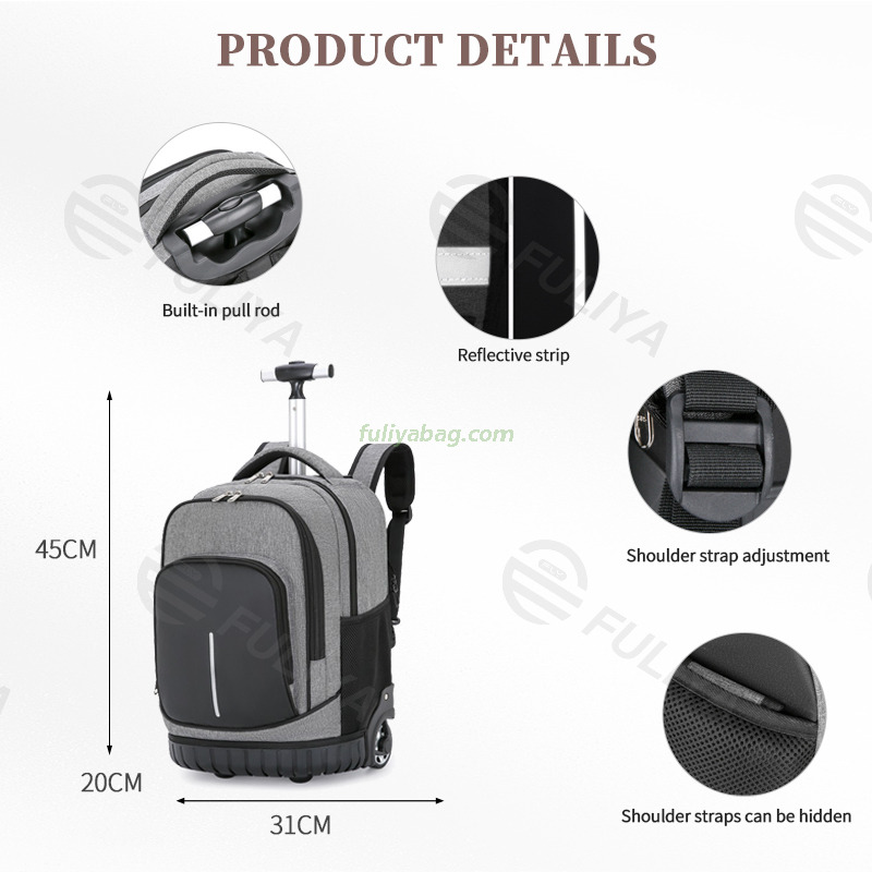 Factory Customized Waterproof Large Capacity Multifunction Laptop Trolley Bag Travel Backpack For Business Trips