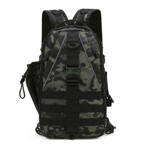 Outdoor Tactical Camouflage Fishing Rod Bag Waterproof Single Shoulder Fish Tackle Chest Bags Multi-purpose Backpack