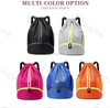 Custom Polyester Dry-wet Separation Beam Mouth Drawstring Swimming Basketball Sport Bag Fitness Gym Drawstring Bags