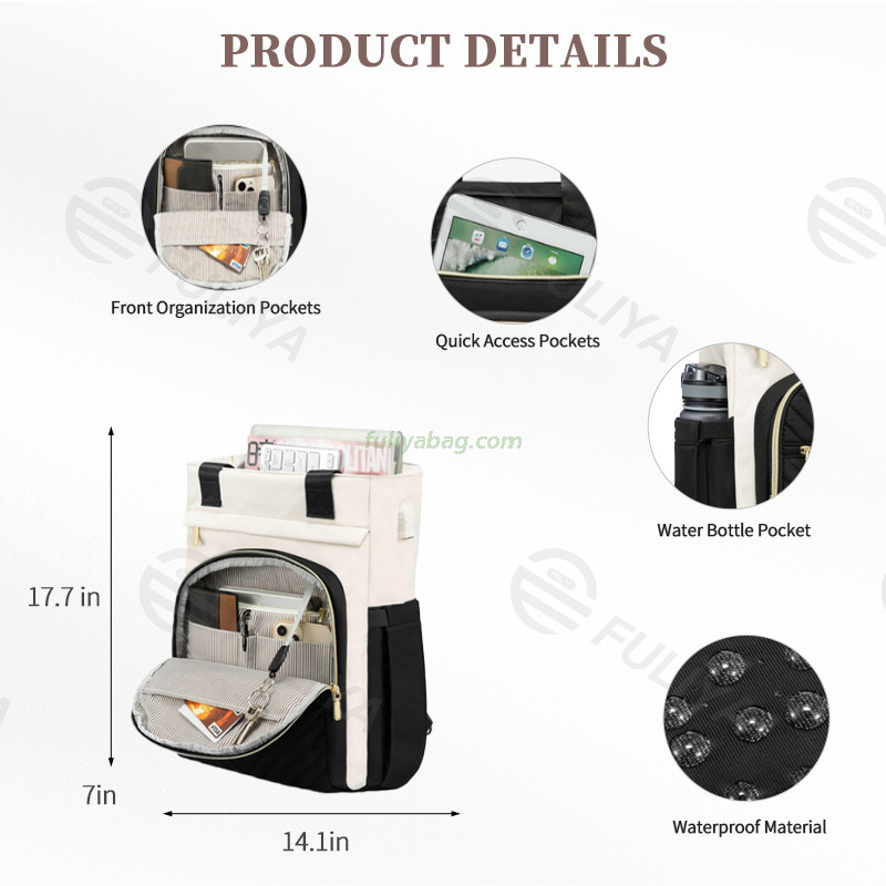 High quality Custom Men 15.6 inch Business Laptop Back Pack Usb Port Travel Computer Backpack for Women