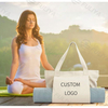 Custom Logo Portable Storage Gym Bag Large Eco Friendly Yoga Mat Carry Cotton Canvas Yoga Tote Bag with Pockets
