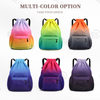 Custom Large Capacity Outdoor Causal Sport Basketball Bag Waterproof Nylon Gradient Drawstring Backpack