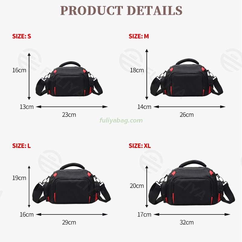 Factory Customized Camera Case DSLR Waterproof Portable Digital Gear Camera Shoulder Bag for Photography Video Shootin