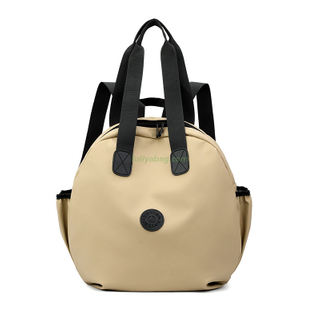 Factory Wholesale Men Women PU Waterproof Hand Carry Double Shoulder School Bags Casual Sports Round Travel Backpack