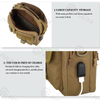 New Outdoor Camping Trekking Chest Shoulder Crossbody Bag Usb Charging Camouflage Tactical Messenger Bag