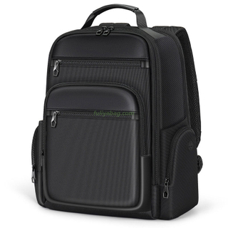 Custom Logo Black Waterproof Oxford Travel Business Computer Rucksack Airplane Office Laptop Backpack for Men Daily Use