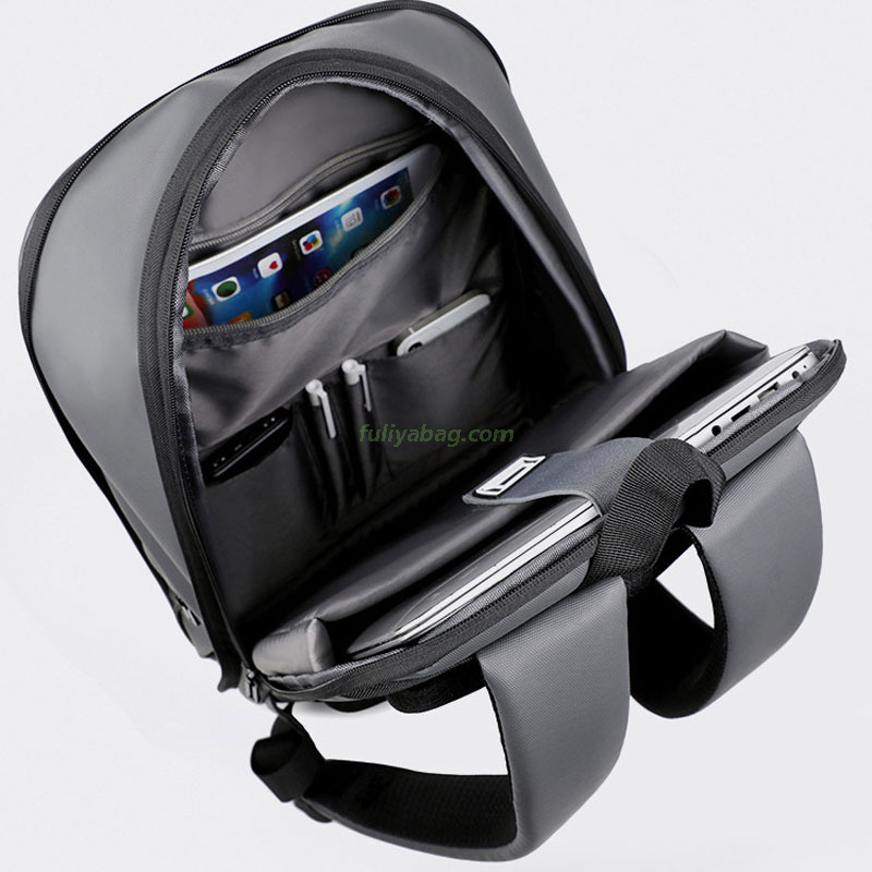 Custom Factory Direct Men's Briefcase Bag College Business Backpack Portable Ultra Slim Expandable PU Laptop Backpack