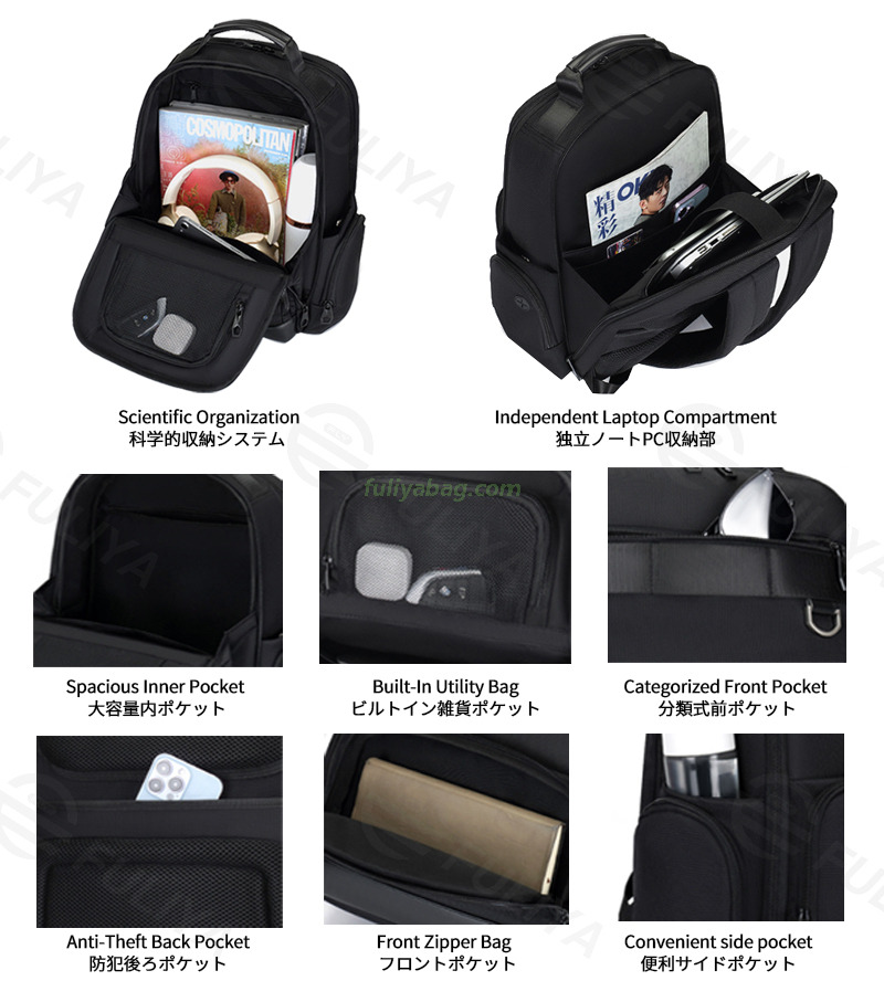 Custom Mens Daily Use Multifunctional Waterproof Softback Large Capacity Carry-on S Business Travel Laptop Backpack