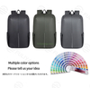 High Capacity Business Backpack Fashion Design Waterproof Zipper Closure Leather Reflective Strip Men's Laptop Backpack