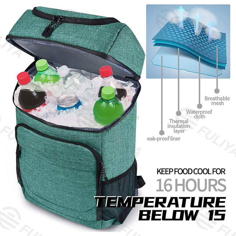 Wholesale Hiking Camping Beach Large Capacity Insulated Oxford Back Pack Custom Soft Cooler Bag Backpack for Beverages