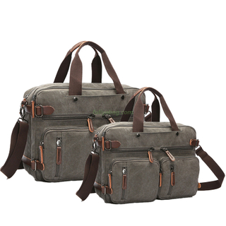 High Capacity Cotton Canvas HandBag Custom Business Briefcase Sling Crossbody Bag Shoulder Messenger Bag for Men Women