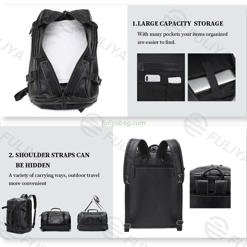 Factory Customized PU 16 inch Laptop Backpack Shoulder Tote Bag Carry on Business Travel Luggage Backpack