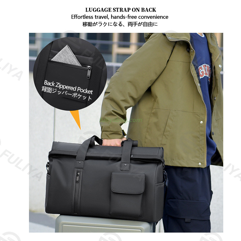Customizable Fitness Luxury Gym Tote Bag Large Capacity Waterproof Sports Shoe Storage Men's Business Trip Travel Bag