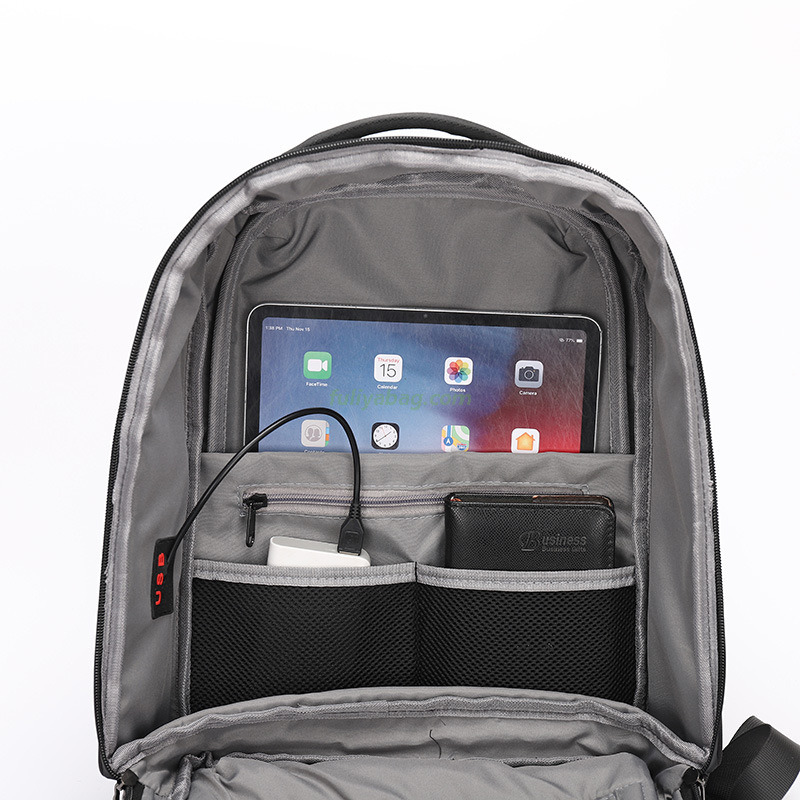 High Quality Nylon Waterproof USB Charging Port Business 15.6 17 inches Men's Convertible Laptop Backpack
