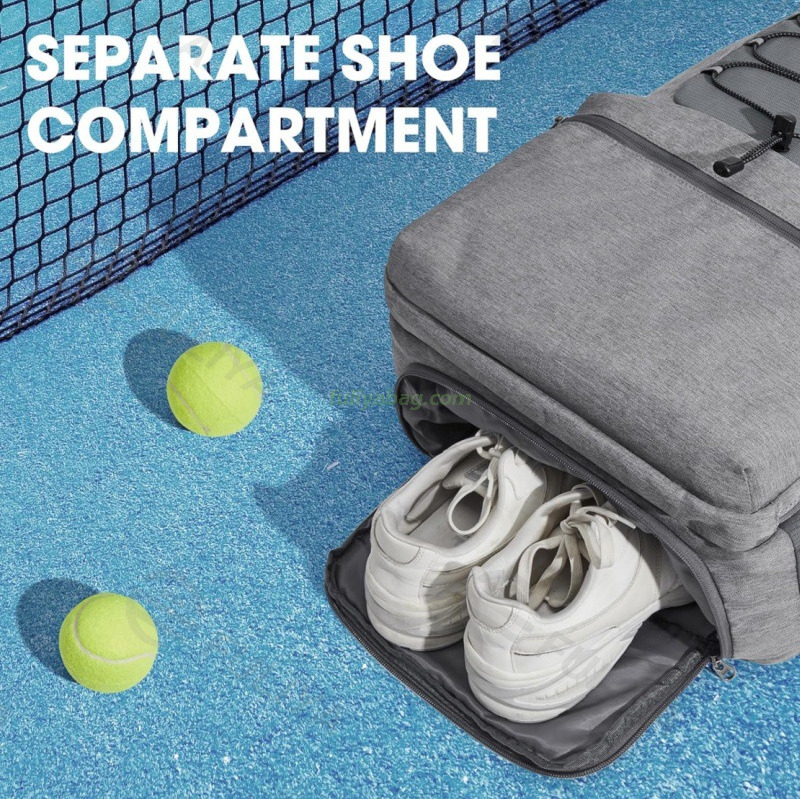 Customized Waterproof Duffel Shoulder Purse Padel Racket Backpack Pickleball Tennis Racket Bag With Shoe Compartment