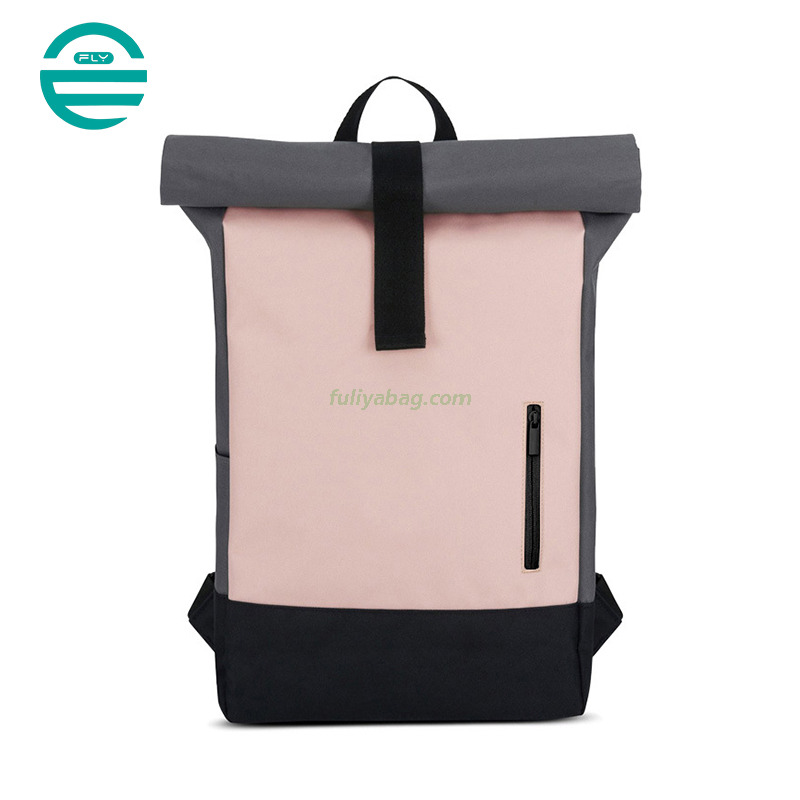 Fashion Outdoor Rolltop Backpack Waterproof Lightweight Roll Up Daypack Bag Student Laptop Backpack for Men Women