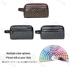 Custom PU Leather Business Bag Luxury Handbag Wrist Bag Waterproof Wear-Resistant Geometric Design Men Clutch Bag