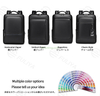 Custom High Quality Pu Leather Men's Computer Backpack Waterproof Classic School Travel Laptop Backpack With Usb Charging