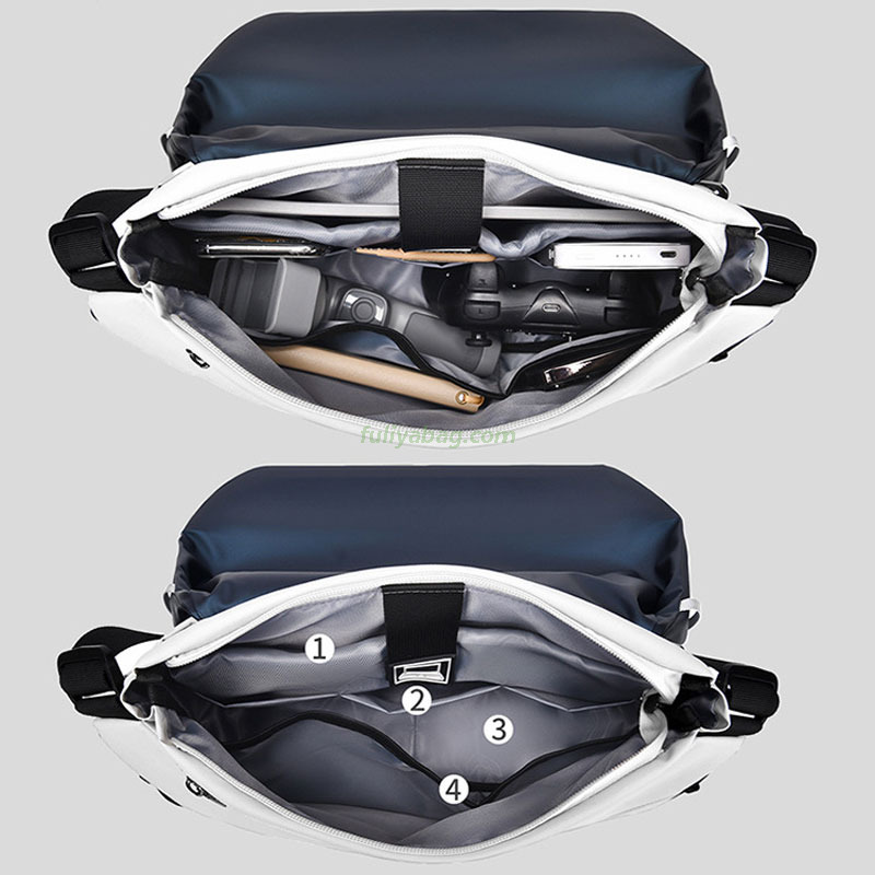 Custom Logo Large Capacity Outdoor Sports Motorcycle Cycling Bag Magnetic Buckle Messenger Bag Men's Crossbody Bag