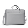 Unisex 14-17 Inch Laptop Shoulder Bag Large Capacity Waterproof Shockproof Polyester Lining Zipper Closure Briefcase