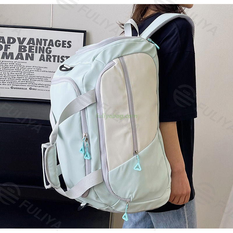 Custom Logo Water Resistant Large Capacity Women Outdoor Travel Duffel Tote Bag Dry And Wet Sports Gym Backpack