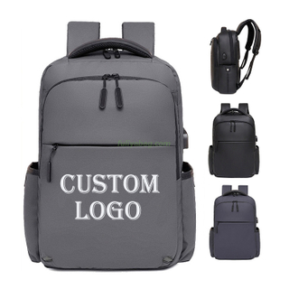 Factory Outlet Unisex Backpack Activities Waterproof College Outdoor Black 17 Inch Laptop Bags With USB Charging Port