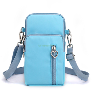 Luxury Fashion Nylon Custom Ladies Single Mobile Phone Bags Waterproof Small Women's Messenger Crossbody Bag
