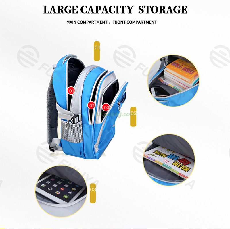 Custom Teenagers Girls Boy Water Resistant Nylon Kids Student Child Book Backpack School Bags for Elementary Students
