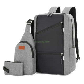 New Trend Manufacturer Men's Travel School Backpack Set Unisex Durable Student Laptop Backpack with USB
