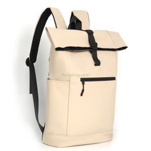 Custom Travel Roll Top Backpack Casual Daypack College Bag Rucksack Male Business Laptop Backpack for Men