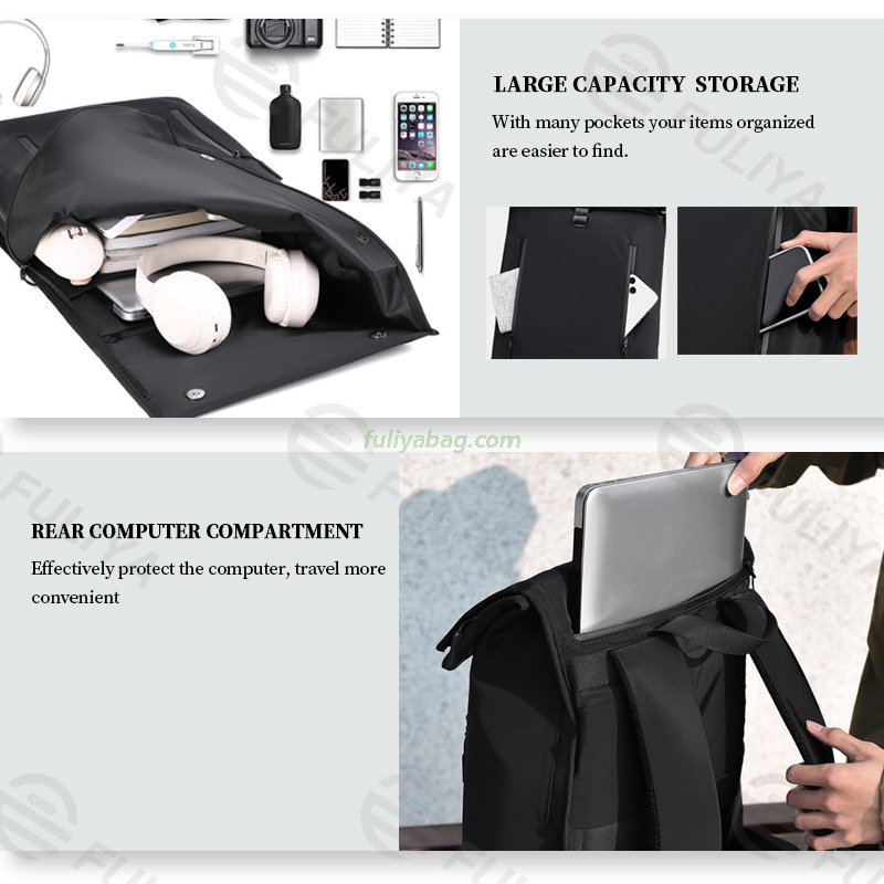 Waterproof School Bag Custom Fashion Sport Commute Anti Theft Teenager Men's Backpack Business Laptop Backpack