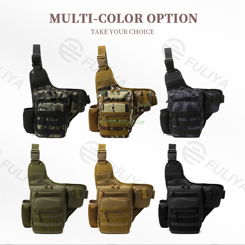 Nylon Tactical Range Chest Bag Single Shoulder Molle Pouch Men Sports Tactical Sling Pouches Messenger Crossbody Bags