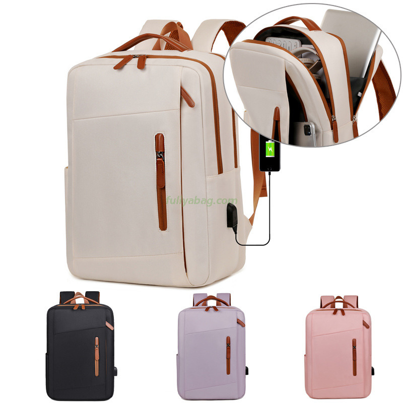 Custom Simple Multi Compartment Business Computer Student Backpack Large Capacity Leisure Laptop Travel Backpack